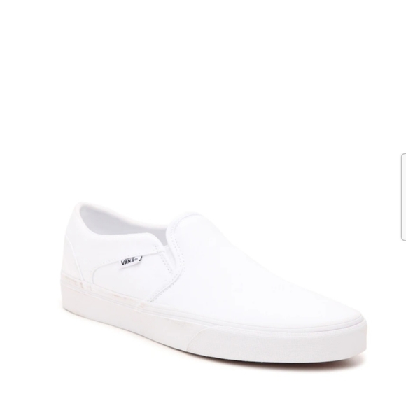 NEW/ VANS ASHER SLIP-ON SNEAKER - WOMEN'S-White - Picture 1 of 7
